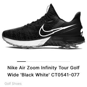 Nike Air Zoom Infinity Tour Golf Wide 'Black White' MENS SIZE 10.5 LIGHTLY USED
